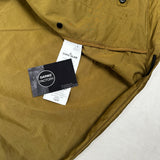 Hyper Dense Nylon Raso Hooded Jacket Brown