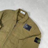 Supima Cotton Twill Stretch Overshirt Dark Beige