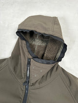 Fleece Lined Hooded Shell Jacket Khaki