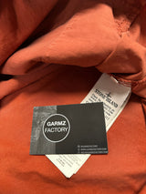Garment Dyed 1/2 Zip Overshirt  Rust Orange