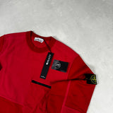 Colour Block Zip Pocket Sweatshirt Red