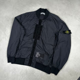Garment Dyed Crinkle Reps NY Bomber Jacket Navy