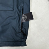 Felpa Diagonale Gommata Hooded Smock Avio Blue