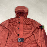 Nylon Raso Silk-TC Hooded Smock Brick Red