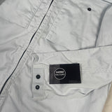 Stretch Cotton Zip Overshirt Light Blue