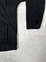Canvas Cotton Hooded Smock Black