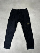 Compass Patch Cargo Trousers Black