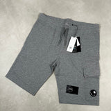 Lens Cotton Fleece Bermuda Shorts Grey
