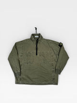 Garment Dyed 1/2 Zip Overshirt Khaki
