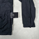 Crinkle Reps Zip Overshirt Black