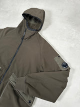 Fleece Lined Hooded Shell Jacket Khaki