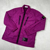 Crinkle Reps Zip Overshirt Purple