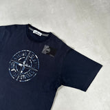 Compass Print T - Shirt Navy