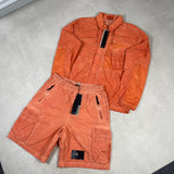 Uneven Pigment Dyed Nylon Smeriglia Set Orange