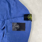 Old Dye Hooded Overshirt Blue