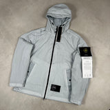 Garment Dyed Crinkle Reps NY Hooded Jacket Ice Blue