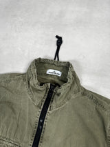 Garment Dyed 1/2 Zip Overshirt Khaki