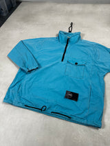 Garment Dyed 1/2 Zip Overshirt Light Blue
