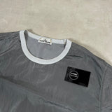 Nylon Metal Sweatshirt Silver