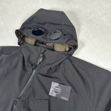 C.P. Shell Hooded Goggle Smock Jacket Black