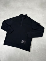 Ghost Lightweight 1/4 Stud Fasten Sweatshirt Black