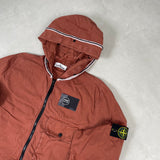 Old Dye Hooded Overshirt Burnt Orange