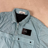 Nylon Smerigliata Lined Overshirt Light Blue