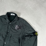 Crinkle Reps Overshirt Petrol Green