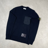 Knit Nylon Pocket Jumper Black