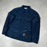 Nylon Metal Weft Overshirt Blue / Green