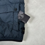 Opaque Nylon Tela Hooded Gilet Navy