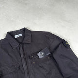 Double Pocket Zip Overshirt Black