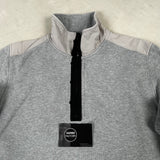 1/4 Zip Panel Sweatshirt Grey