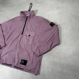 Garment Dyed 1/2 Zip Overshirt Pink