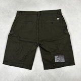 Stretch Twill Cotton Cargo Shorts Khaki