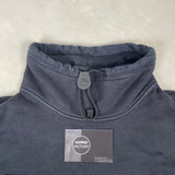 Multi Pocket Utility Mock Neck Sweatshirt Black