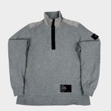 1/4 Zip Panel Sweatshirt Grey
