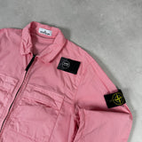 Supima Cotton Twill Stretch Overshirt Pink