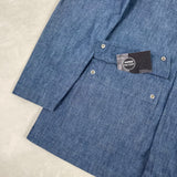 Washed Denim Zip Overshirt Denim Blue