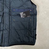 Opaque Nylon Tela Hooded Gilet Navy