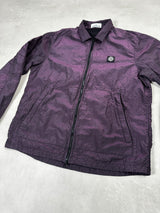Seersucker Nylon Weft Overshirt Purple