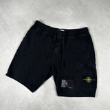 Brushed Cotton Sweat Shorts Black