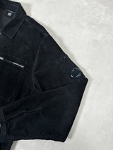 Corduroy Zip Overshirt Black
