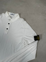 Long Sleeve Polo Shirt White