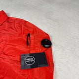 Chrome Zip Overshirt Red
