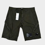 Stretch Twill Cotton Cargo Shorts Khaki