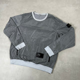 Nylon Metal Sweatshirt Silver