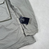 Flatt Nylon Hooded Goggle Overshirt Beige