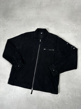 Corduroy Zip Overshirt Black