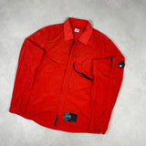 Chrome Zip Overshirt Red